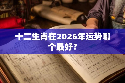十二生肖在2026年运势哪个最好？