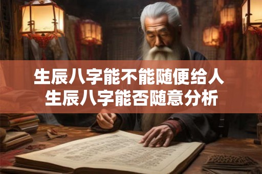 生辰八字能不能随便给人 生辰八字能否随意分析 生辰八字能不能随便给人 生辰八字能否随意分析
