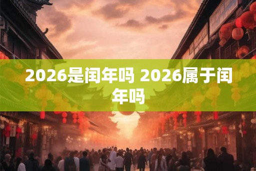 2026是闰年吗 2026属于闰年吗 2026是闰年吗 2026属于闰年吗