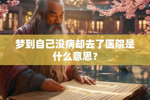 梦到自己没病却去了医院是什么意思？