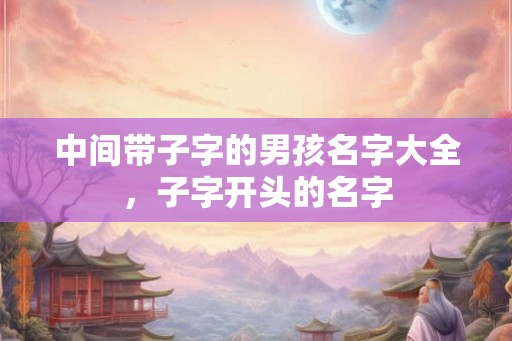 中间带子字的男孩名字大全，子字开头的名字