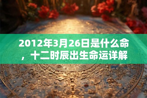 2012年3月26日是什么命，十二时辰出生命运详解