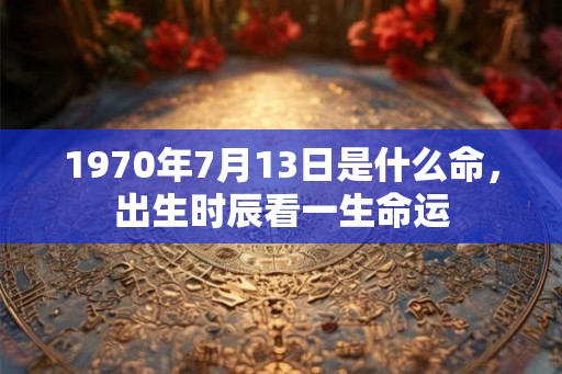1970年7月13日是什么命，出生时辰看一生命运