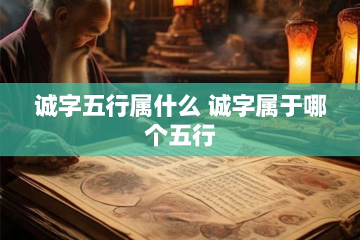 诚字五行属什么 诚字属于哪个五行
