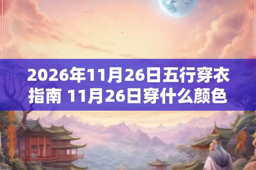 2026年11月26日五行穿衣指南 11月26日穿什么颜色的衣服