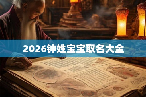 2026钟姓宝宝取名大全