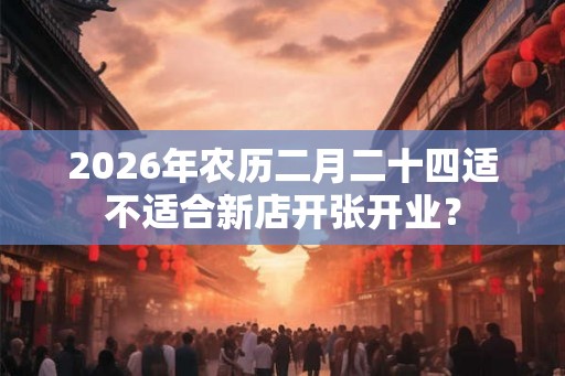 2026年农历二月二十四适不适合新店开张开业？