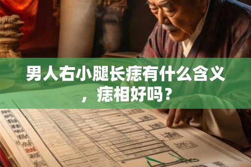 男人右小腿长痣有什么含义，痣相好吗？