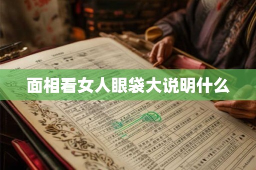 面相看女人眼袋大说明什么 面相看女人眼袋大说明什么
