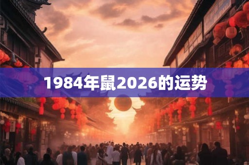 1984年鼠2026的运势