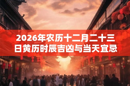 2026年农历十二月二十三日黄历时辰吉凶与当天宜忌查询
