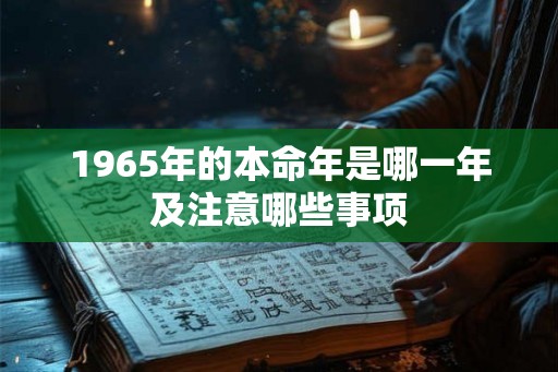 1965年的本命年是哪一年及注意哪些事项