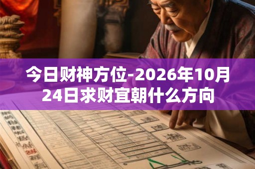 今日财神方位-2026年10月24日求财宜朝什么方向 今日财神方位-2026年10月24日求财宜朝什么方向