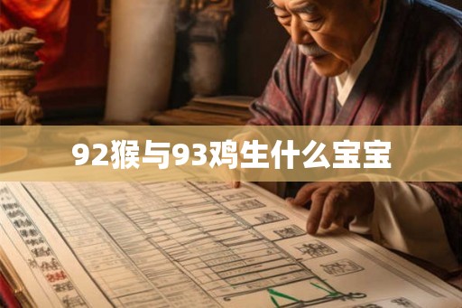 92猴与93鸡生什么宝宝 92猴与93鸡生什么宝宝