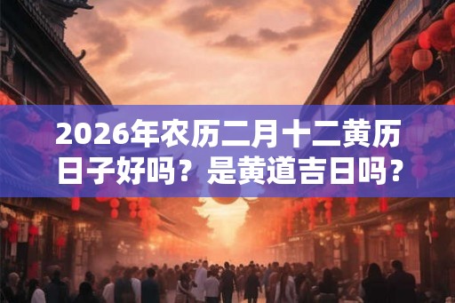 2026年农历二月十二黄历日子好吗？是黄道吉日吗？