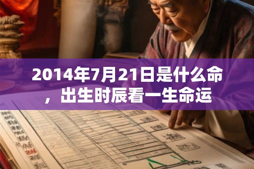 2014年7月21日是什么命，出生时辰看一生命运