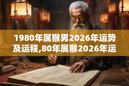 1980年属猴男2026年运势及运程,80年属猴2026年运势完整版