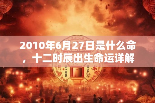 2010年6月27日是什么命,十二时辰出生命运详解 2010年6月27日是什么命,十二时辰出生命运详解