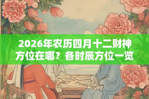 2026年农历四月十二财神方位在哪？各时辰方位一览