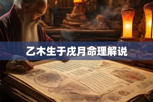 乙木生于戌月命理解说