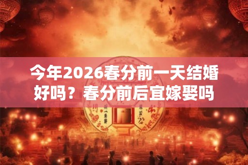 今年2026春分前一天结婚好吗？春分前后宜嫁娶吗