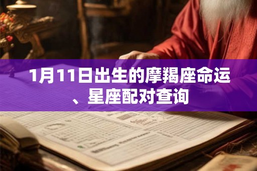 1月11日出生的摩羯座命运、星座配对查询