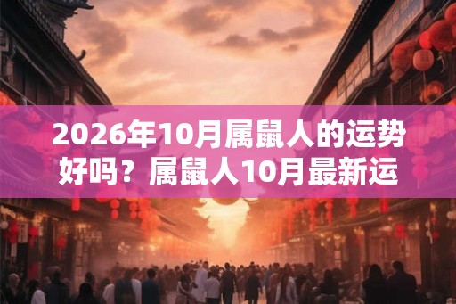 2026年10月属鼠人的运势好吗?属鼠人10月最新运势 2026年10月属鼠人的运势好吗?属鼠人10月最新运势