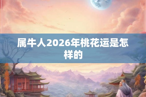 属牛人2026年桃花运是怎样的