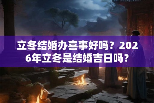 立冬结婚办喜事好吗?2026年立冬是结婚吉日吗? 立冬结婚办喜事好吗?2026年立冬是结婚吉日吗?