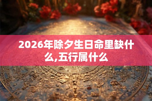 2026年除夕生日命里缺什么,五行属什么