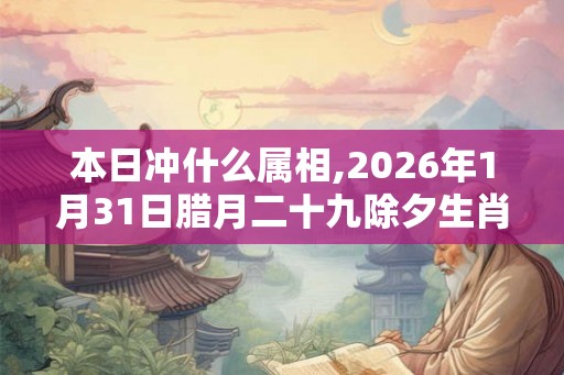 本日冲什么属相,2026年1月31日腊月二十九除夕生肖相冲查询