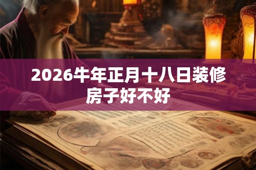 2026牛年正月十八日装修房子好不好 2026牛年正月十八日装修房子好不好