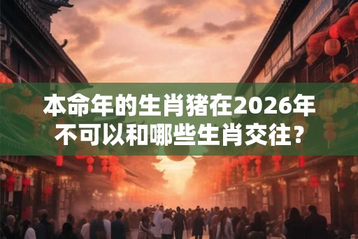本命年的生肖猪在2026年不可以和哪些生肖交往？