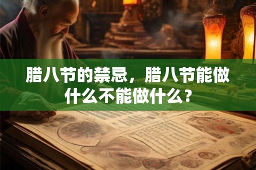 腊八节的禁忌，腊八节能做什么不能做什么？