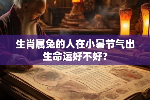 生肖属兔的人在小暑节气出生命运好不好？