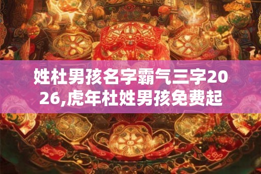 姓杜男孩名字霸气三字2026,虎年杜姓男孩免费起