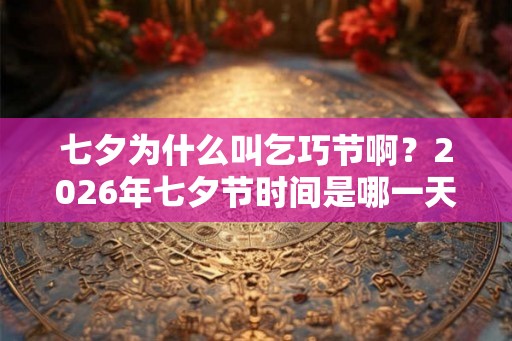 七夕为什么叫乞巧节啊？2026年七夕节时间是哪一天？