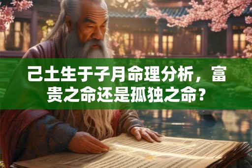 己土生于子月命理分析，富贵之命还是孤独之命？