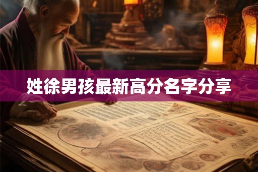 姓徐男孩最新高分名字分享