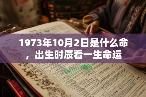 1973年10月2日是什么命，出生时辰看一生命运