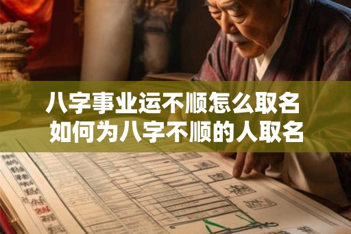 八字事业运不顺怎么取名 如何为八字不顺的人取名