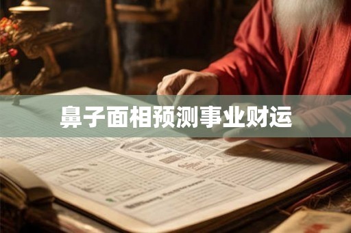 鼻子面相预测事业财运 鼻子面相预测事业财运