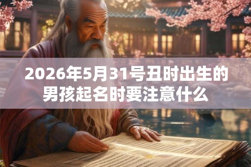 2026年5月31号丑时出生的男孩起名时要注意什么