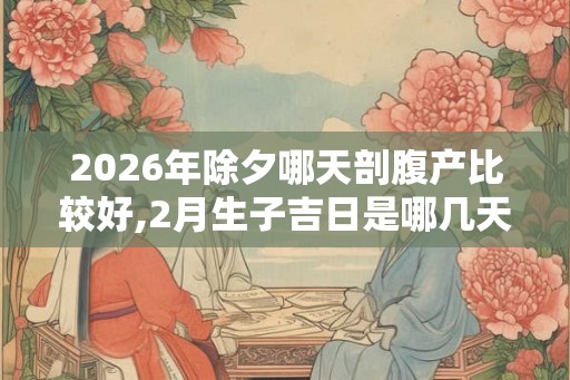 2026年除夕哪天剖腹产比较好,2月生子吉日是哪几天