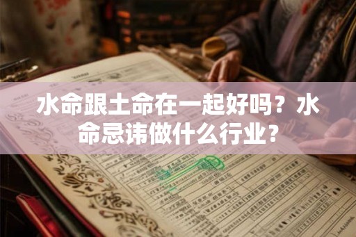水命跟土命在一起好吗？水命忌讳做什么行业？