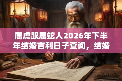 属虎跟属蛇人2026年下半年结婚吉利日子查询，结婚为什么要避开节气？