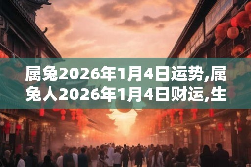 属兔2026年1月4日运势,属兔人2026年1月4日财运,生肖兔2026年1月4日运势