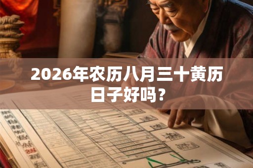 2026年农历八月三十黄历日子好吗？