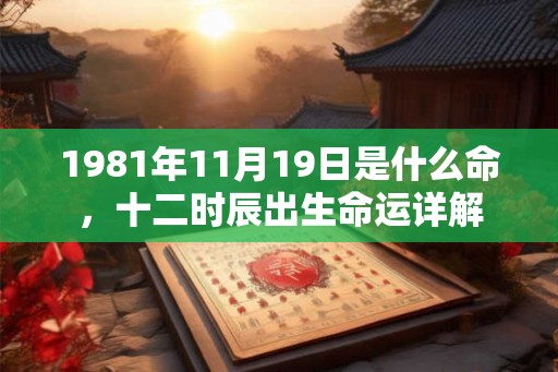 1981年11月19日是什么命，十二时辰出生命运详解