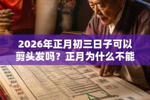 2026年正月初三日子可以剪头发吗?正月为什么不能理发? 2026年正月初三日子可以剪头发吗?正月为什么不能理发?